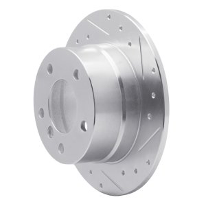 BMW Z3 Brake Rotor (1) - Rear Right - R1 Concepts - Drilled & Slotted - Silver - `96-`02